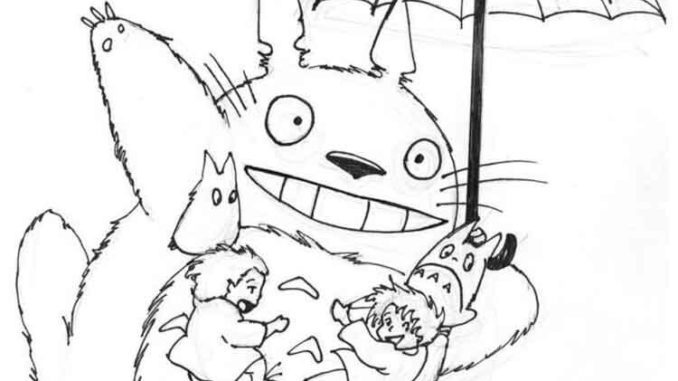 Free My Neighbor Totoro Coloring Pages