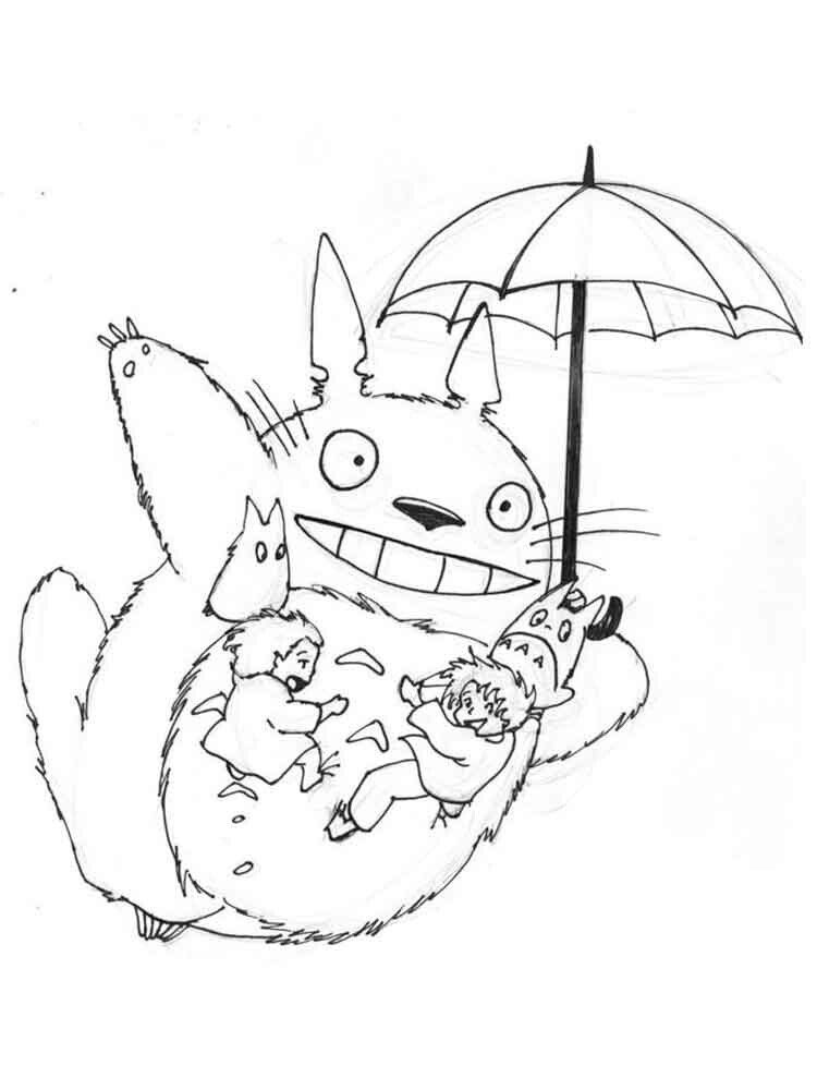 Free My Neighbor Totoro Coloring Pages