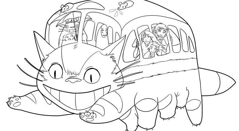 My Neighbor Totoro Coloring Pages Free