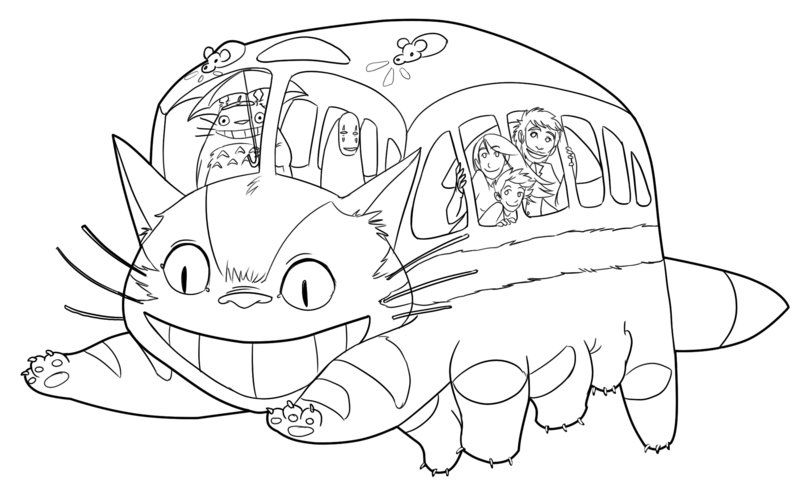 My Neighbor Totoro Coloring Pages Free