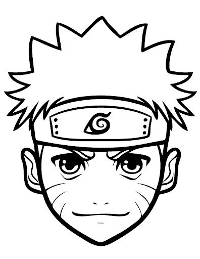 Naruto Face Coloring Pages