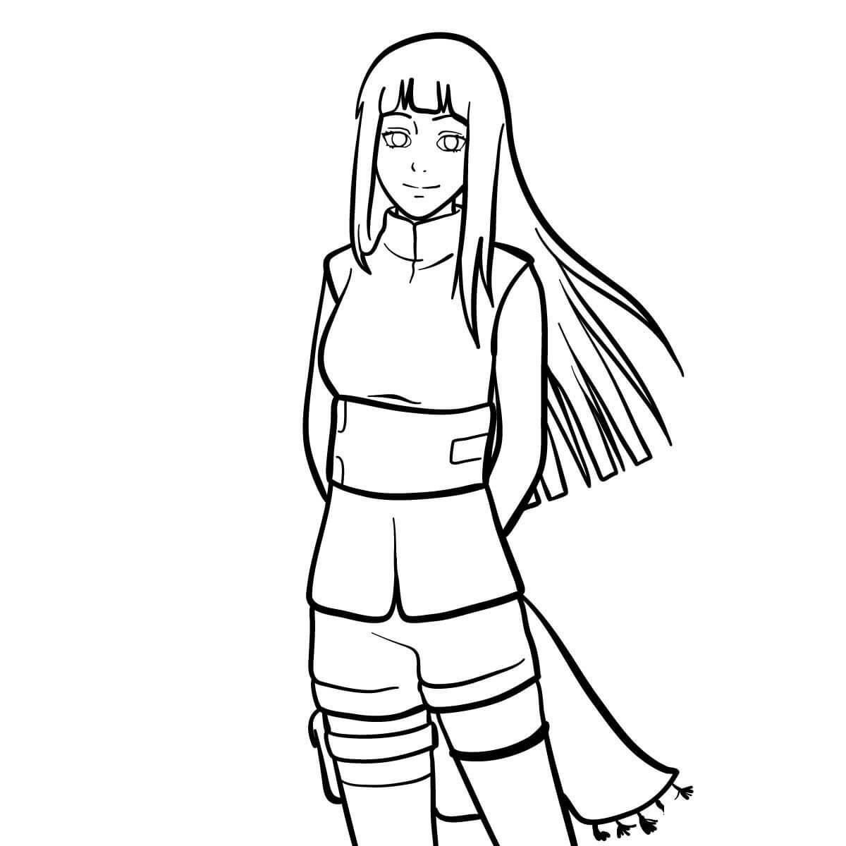 Naruto Hinata Coloring Page