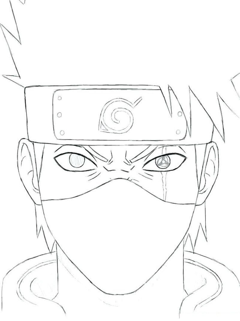 Naruto Kakashi Coloring Page
