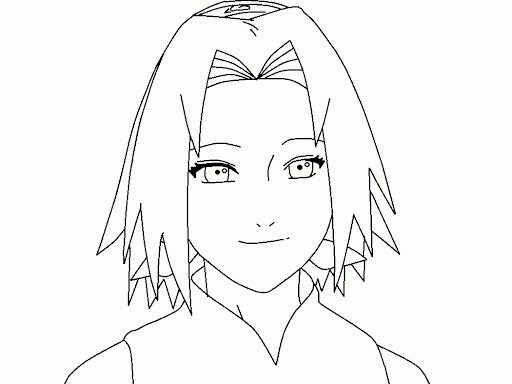 Naruto Sakura Coloring Page