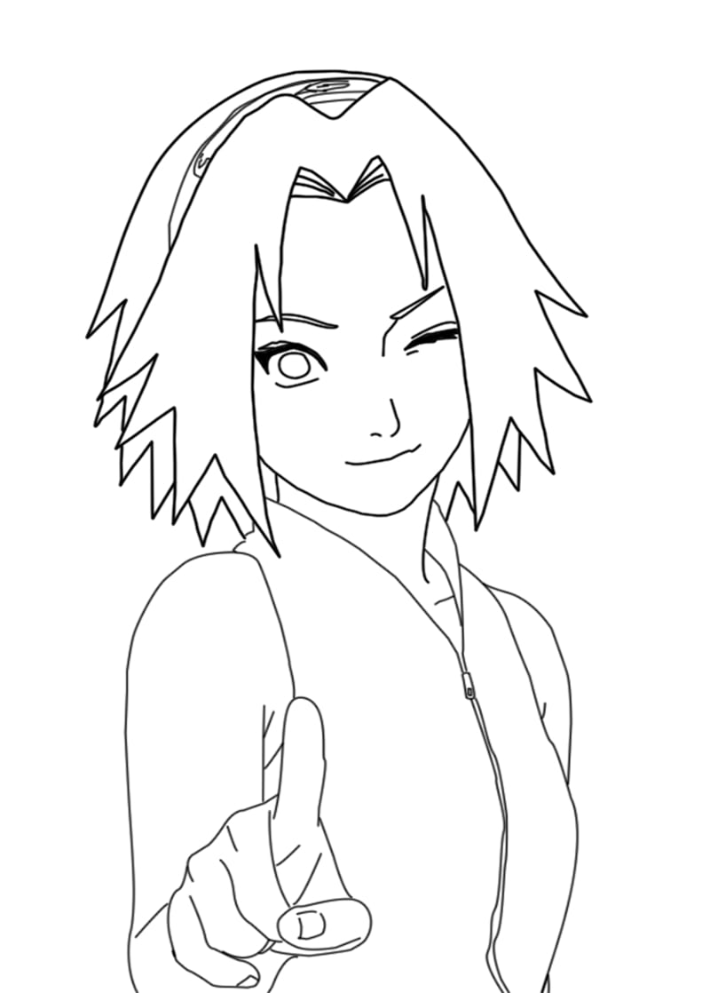 Naruto Sakura Coloring Pages