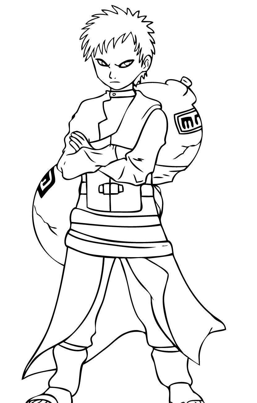 Naruto Gaara Coloring Pages