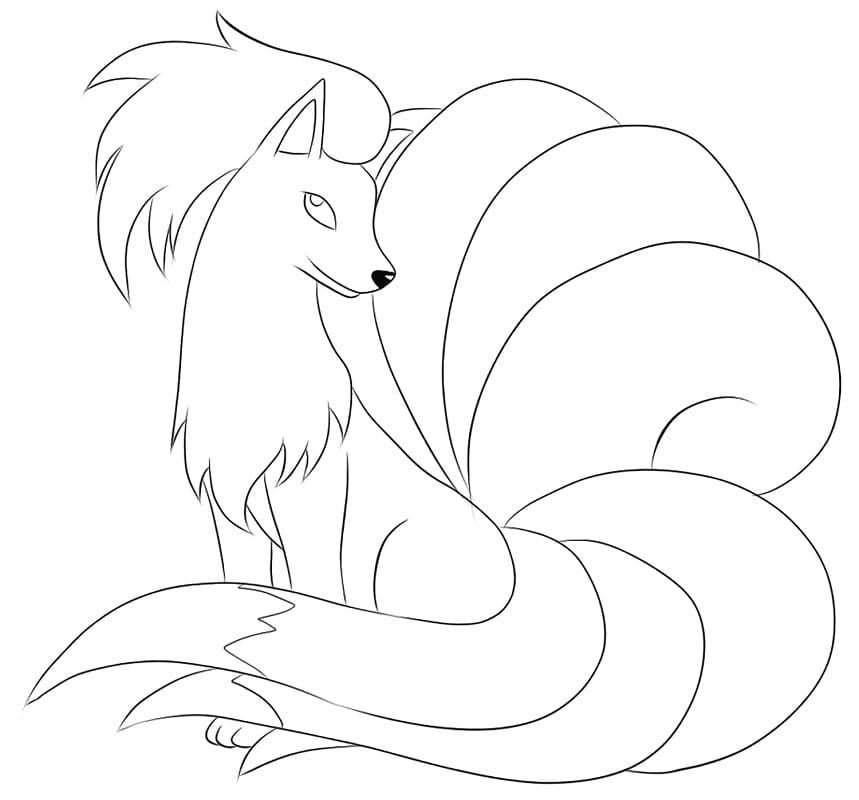 Ninetales Coloring Page