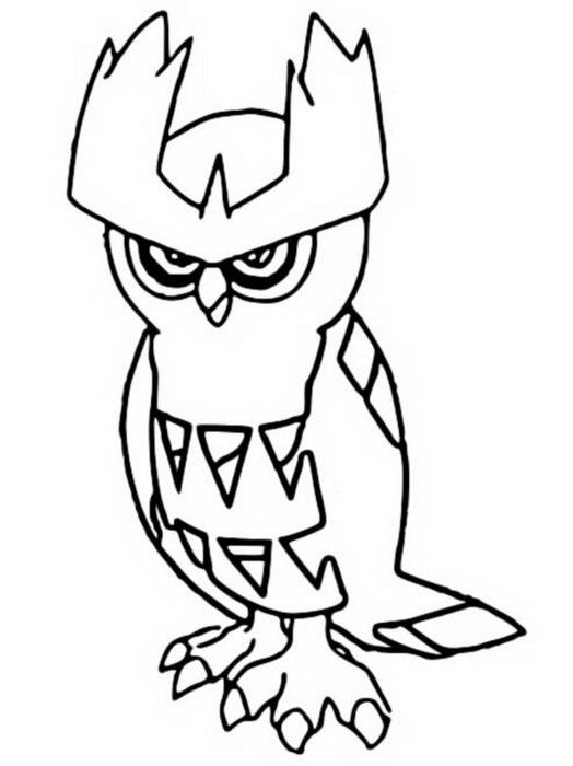 Noctowl Coloring Page