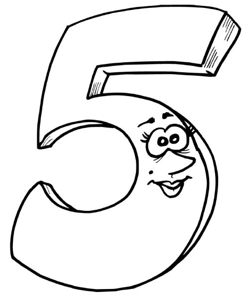 Number 5 Coloring Page