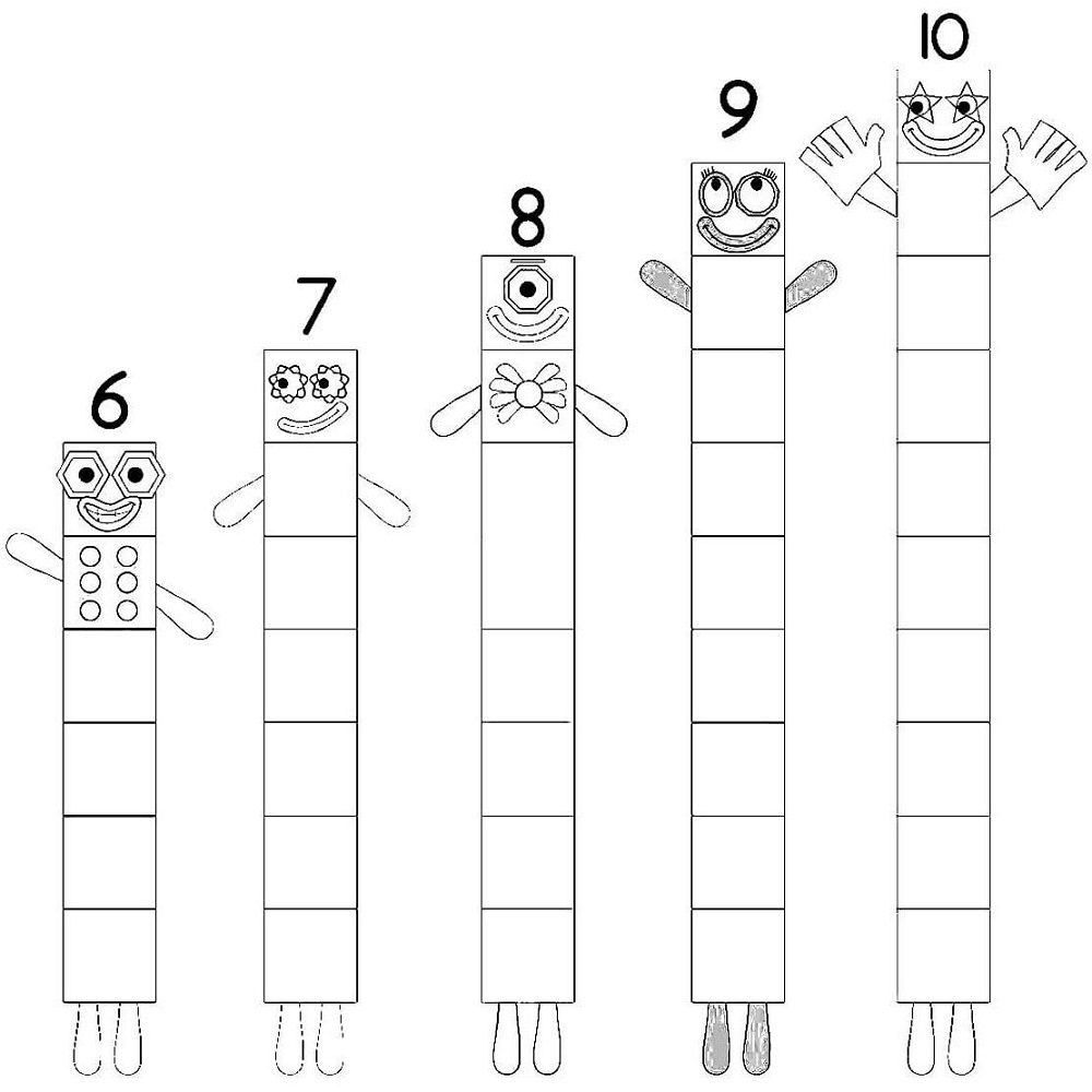 Number Blocks Coloring Pages 8
