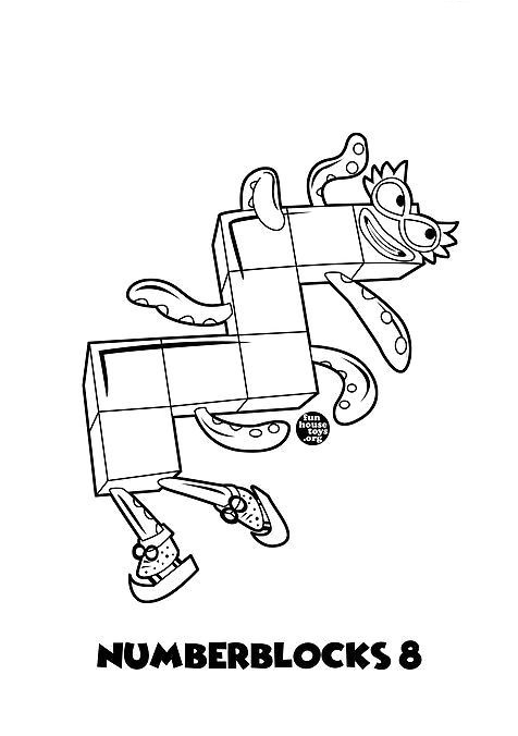 Numberblocks Coloring Pages 8