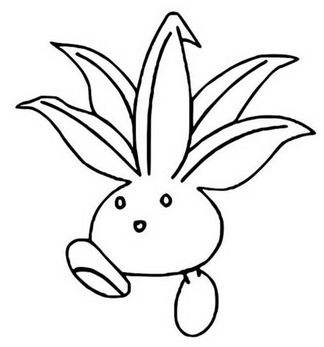 Oddish Coloring Page