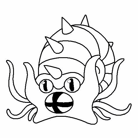 Omastar Coloring Page