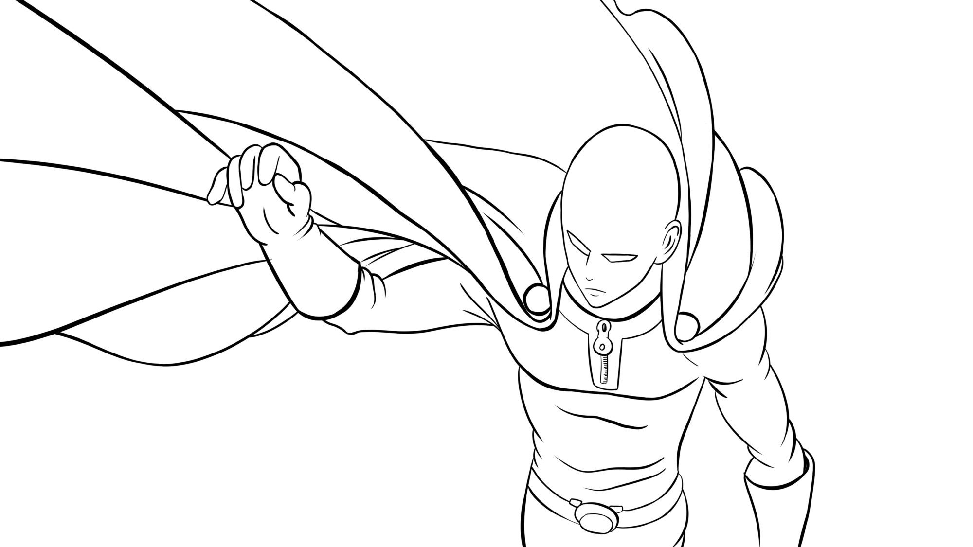 One Punch Man Coloring Page | Best One Punch Man Coloring