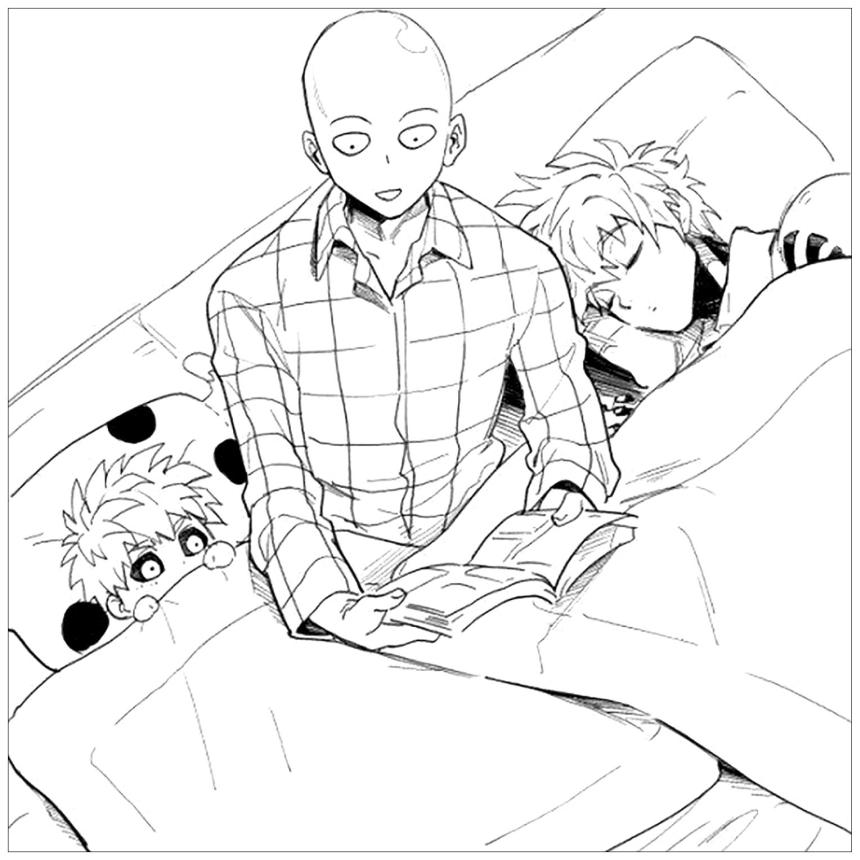 One Punch Man Coloring Page for Kids
