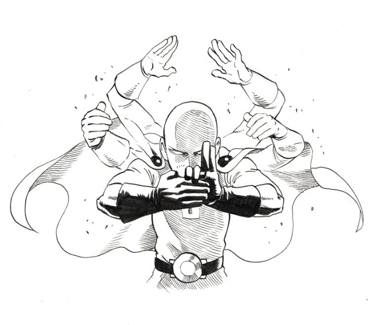 One Punch Man Coloring Pages Free