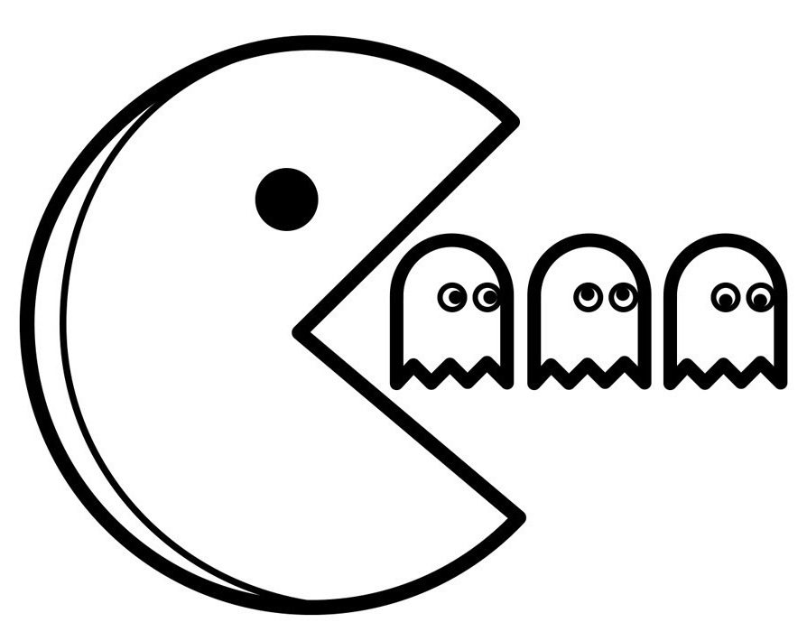 Pacman Coloring Page