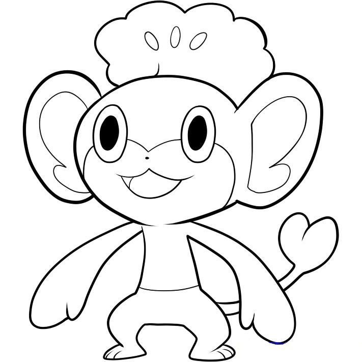 Pansage Coloring Page