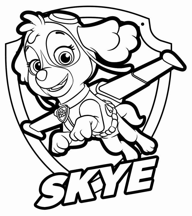 Paw Patrol Coloring Pages Skye