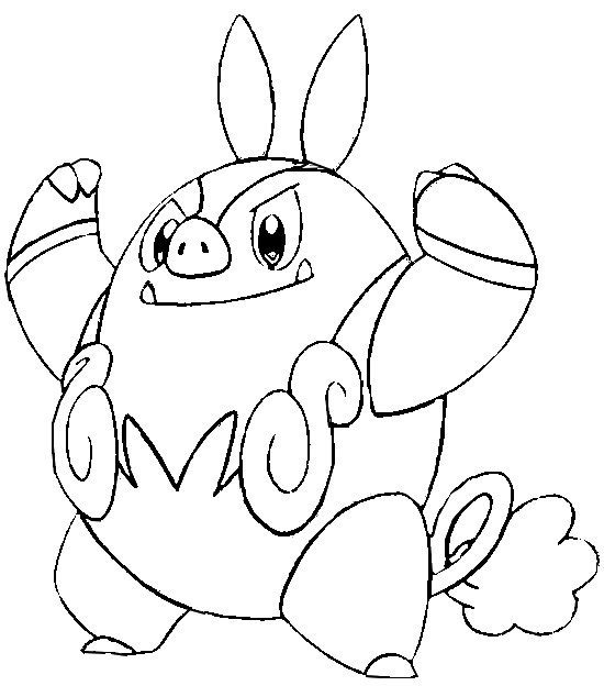 Pignite Coloring Page