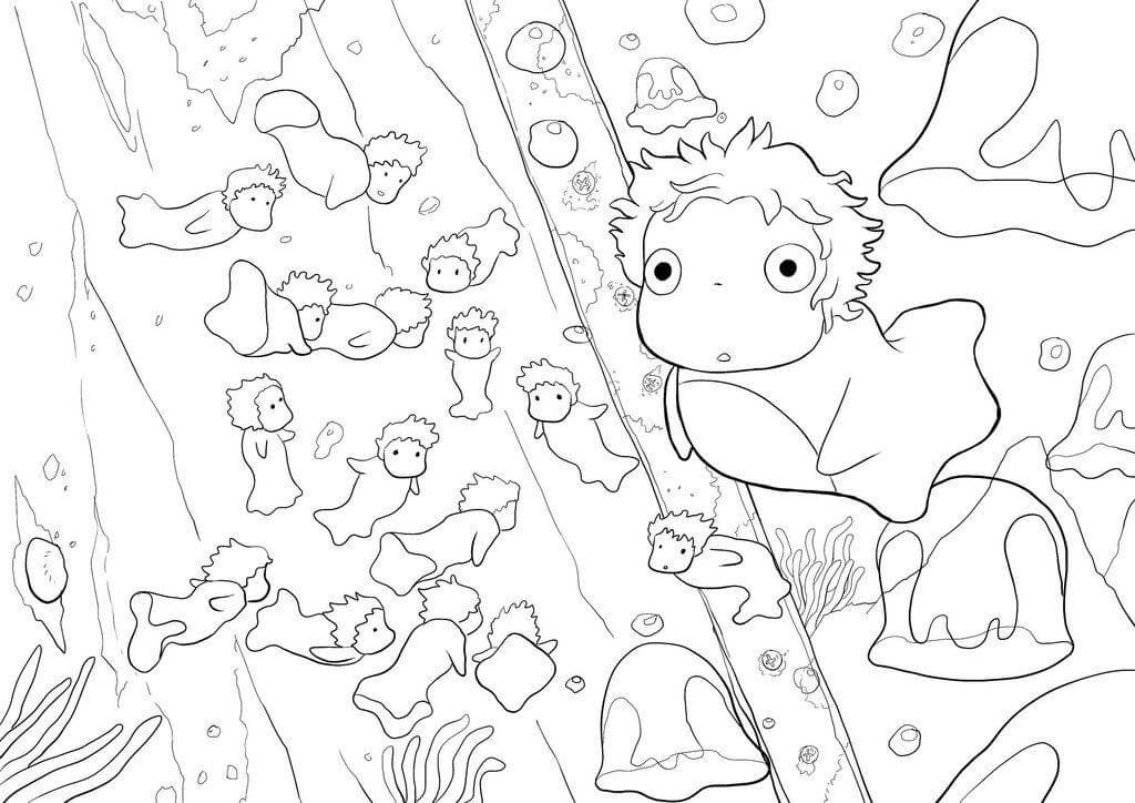 Ponyo Coloring Page