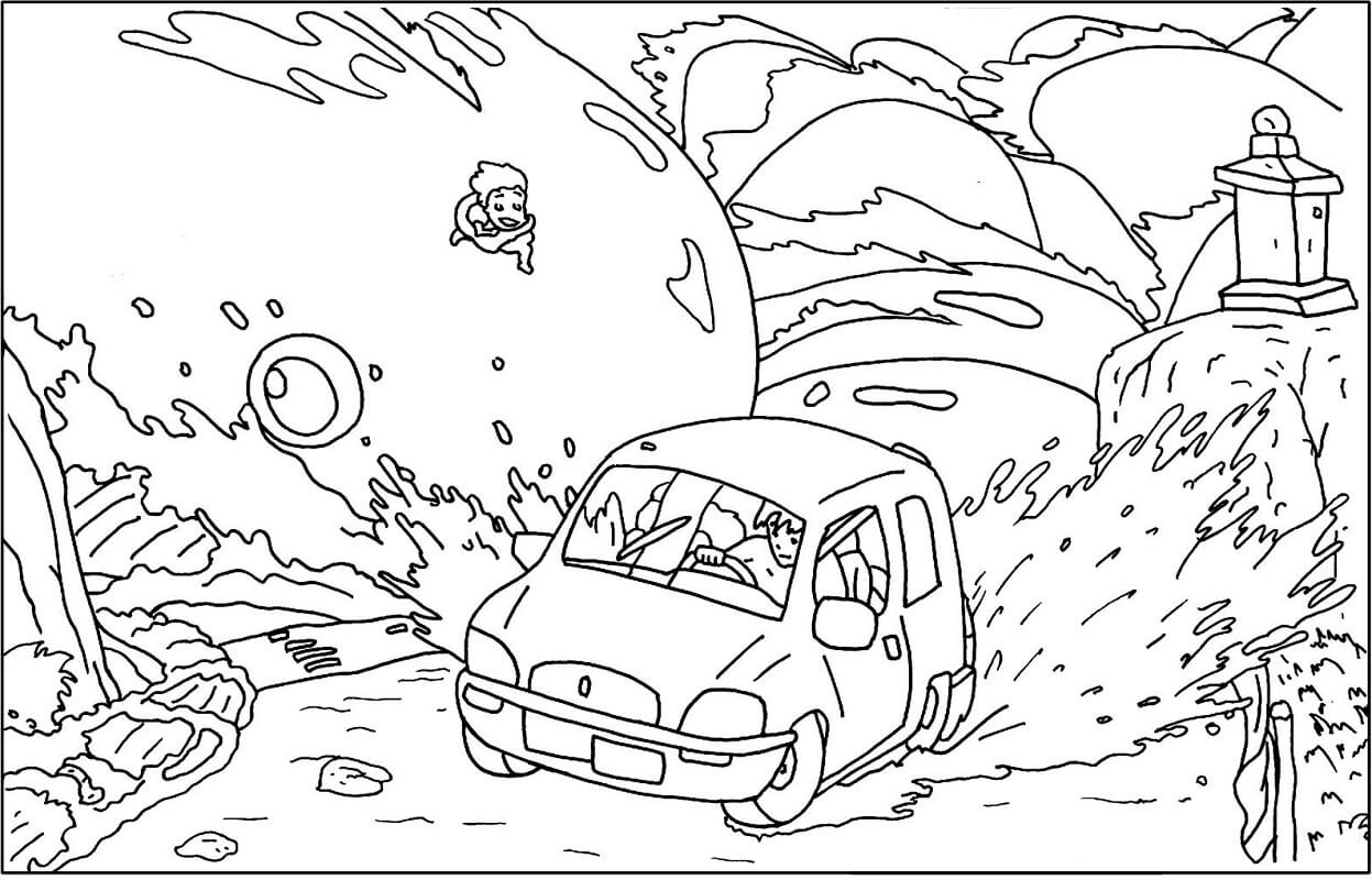 Ponyo Coloring Pages Free
