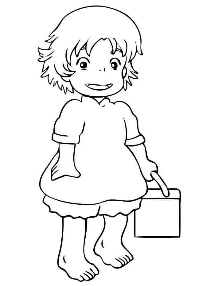 Ponyo printable coloring pages