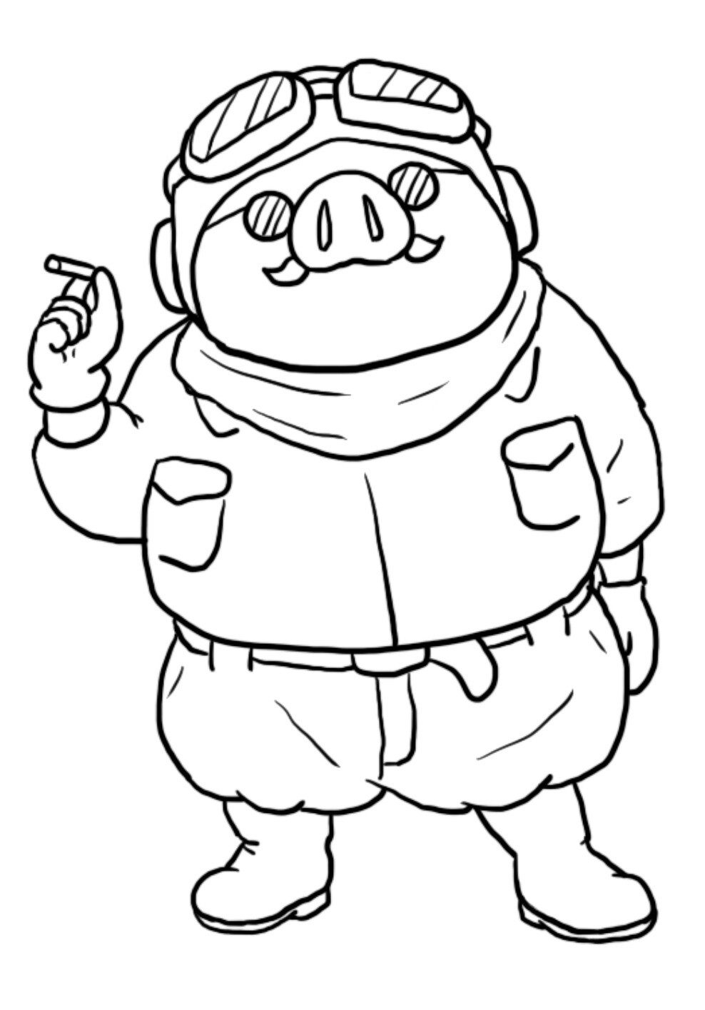 Porco Rosso Art Coloring Pages