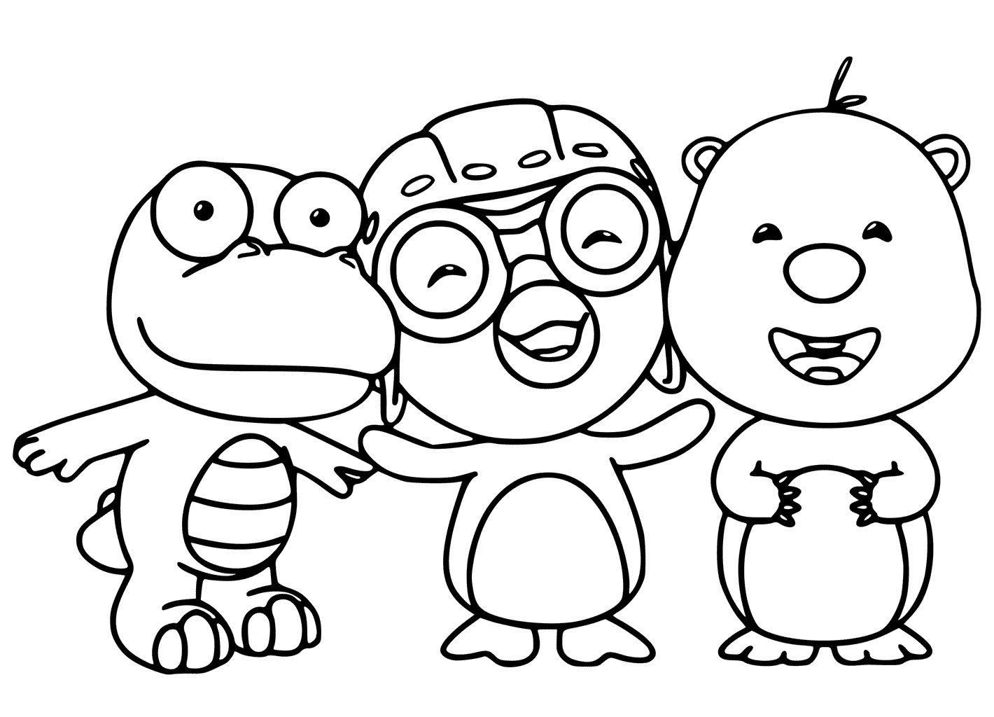 Pororo and friends Coloring Pages
