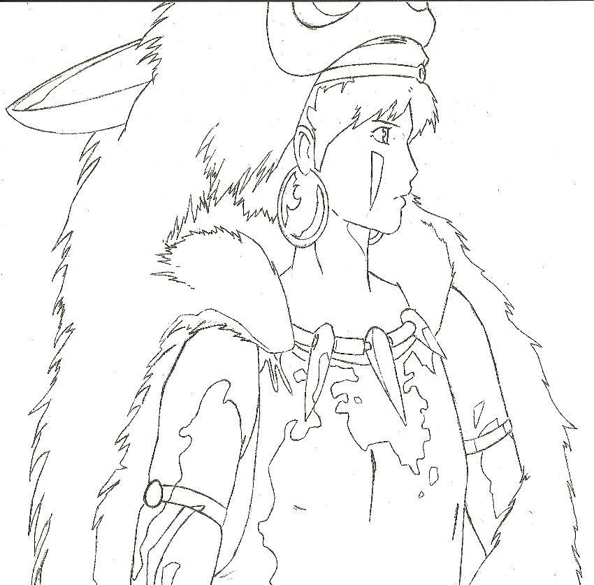 Princess Mononoke Coloring Pages