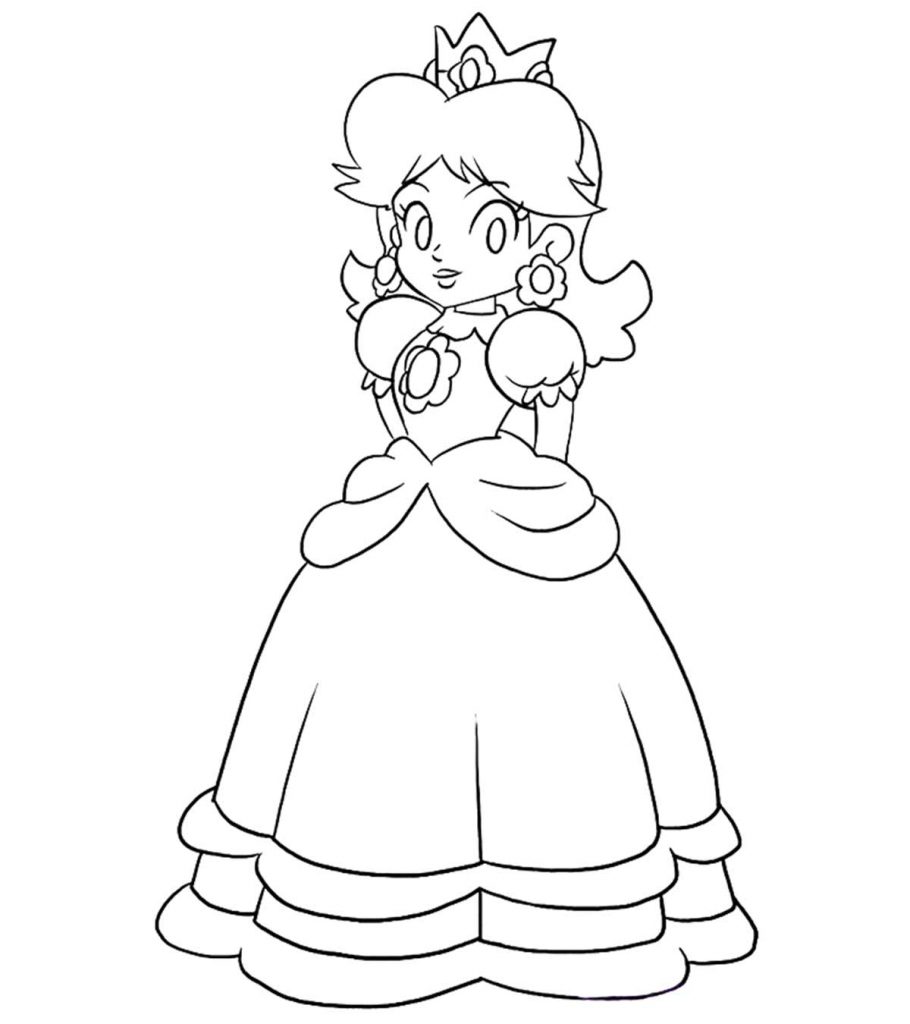 princess peach coloring page
