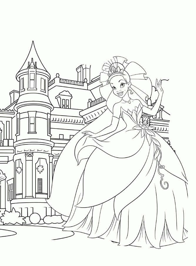 Princess and Castle Coloring Pages