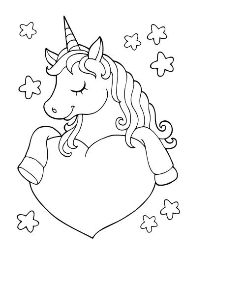 Printable Coloring Pages Unicorn