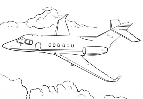 Printable Jet Coloring Pages