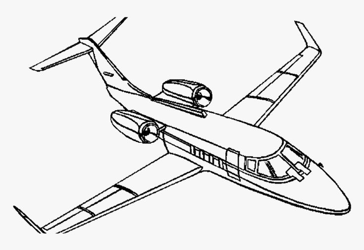 Private Jet Coloring Pages