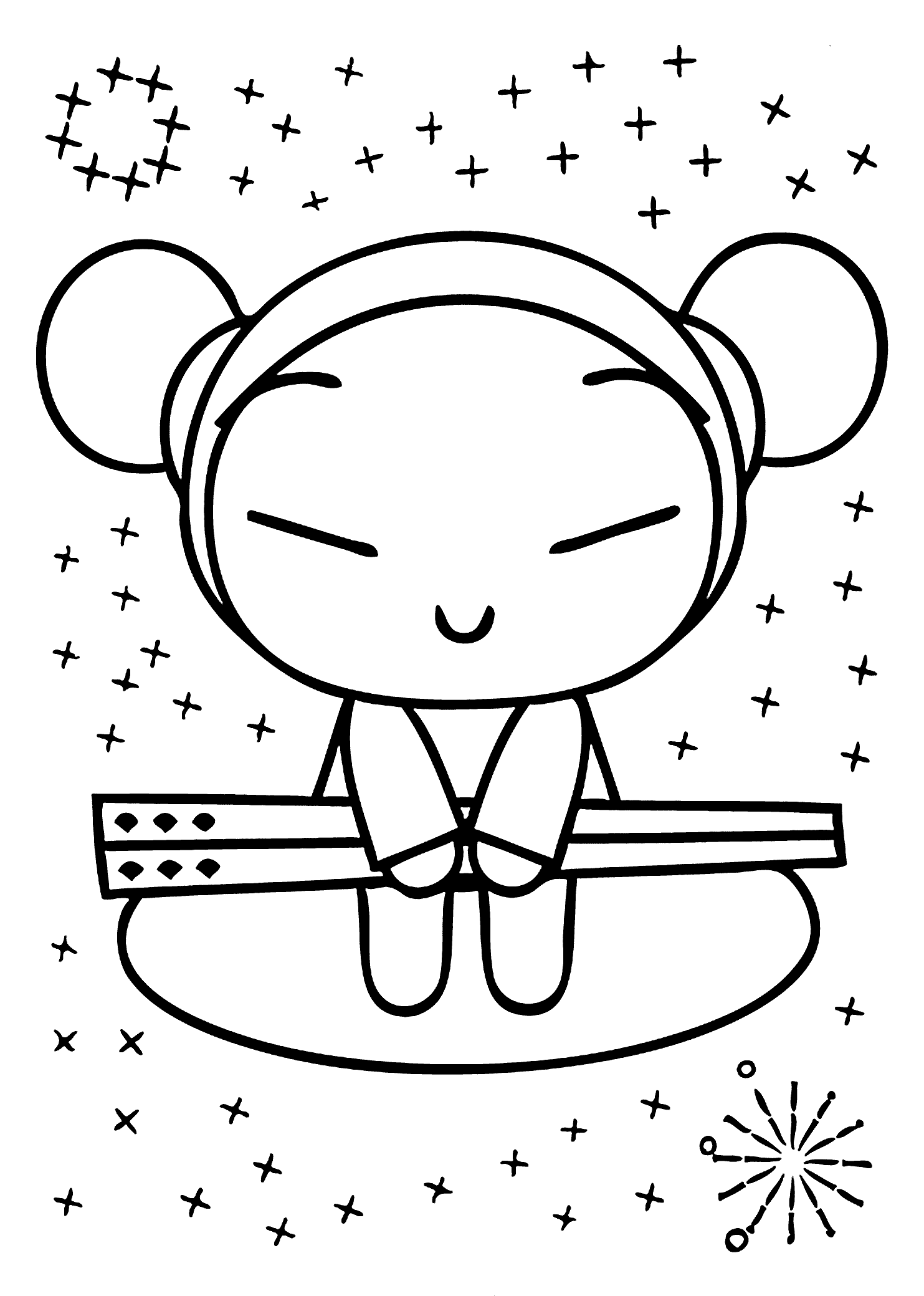 Printable Pucca Coloring Page
