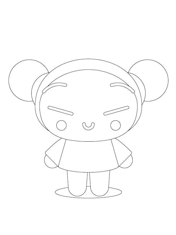 Pucca Coloring Page Free