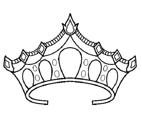Queen Crown Coloring Page