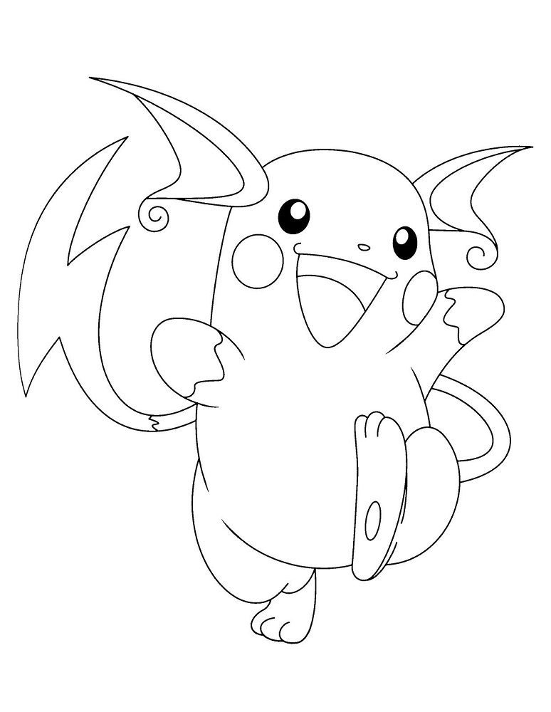 Raichu Coloring Page