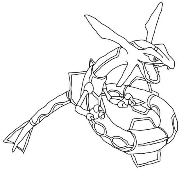 Rayquaza Coloring Page