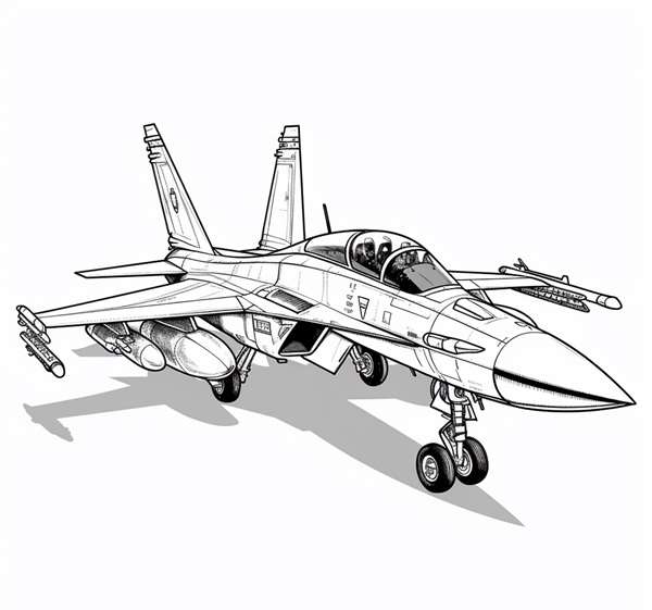 Realistic Fighter Jet Coloring Pages