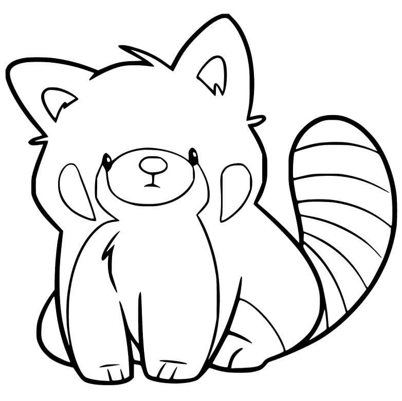 Red Panda Coloring Page