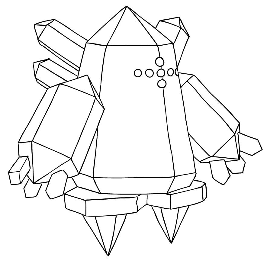 Regice Coloring Page