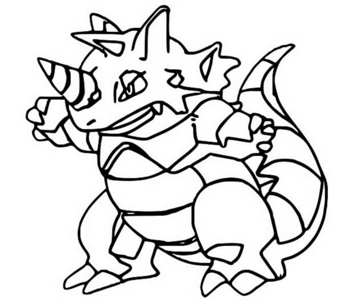 Rhydon Coloring Page