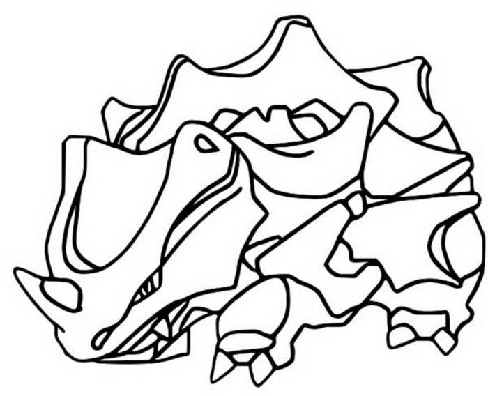 Rhyhorn Coloring Page