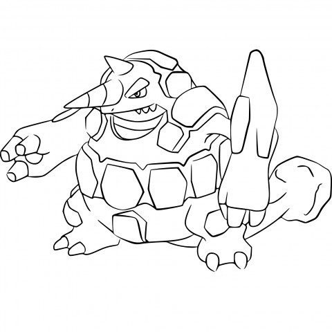 Rhyperior Coloring Page