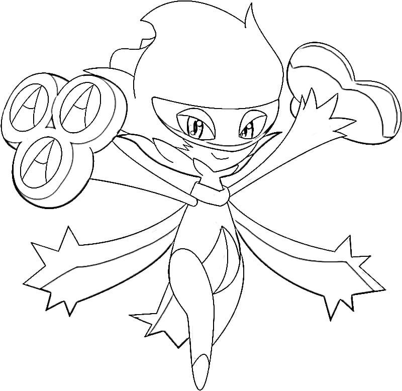 Roserade Coloring Page