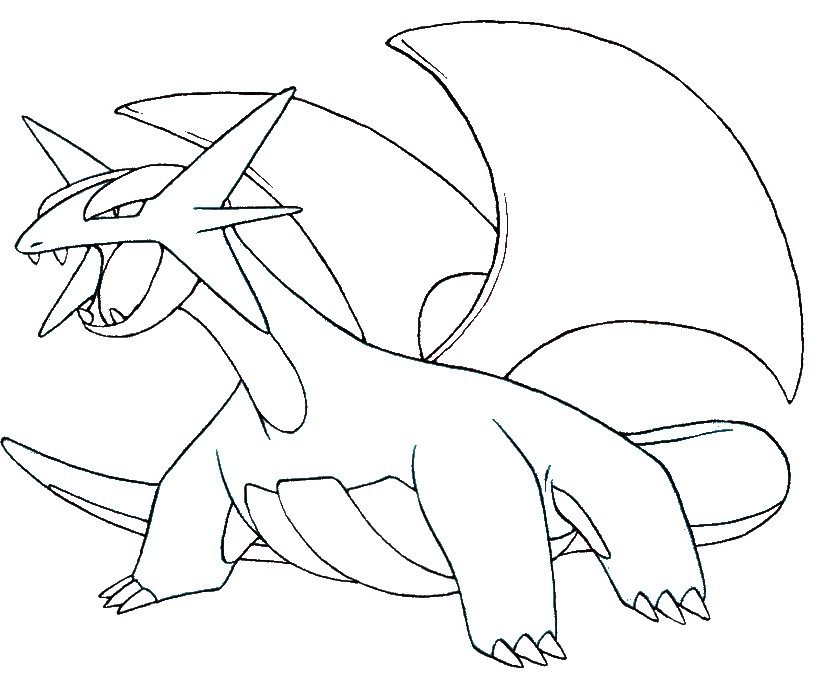 Salamence Coloring Page