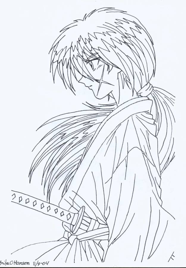 Samurai x hunter coloring pages