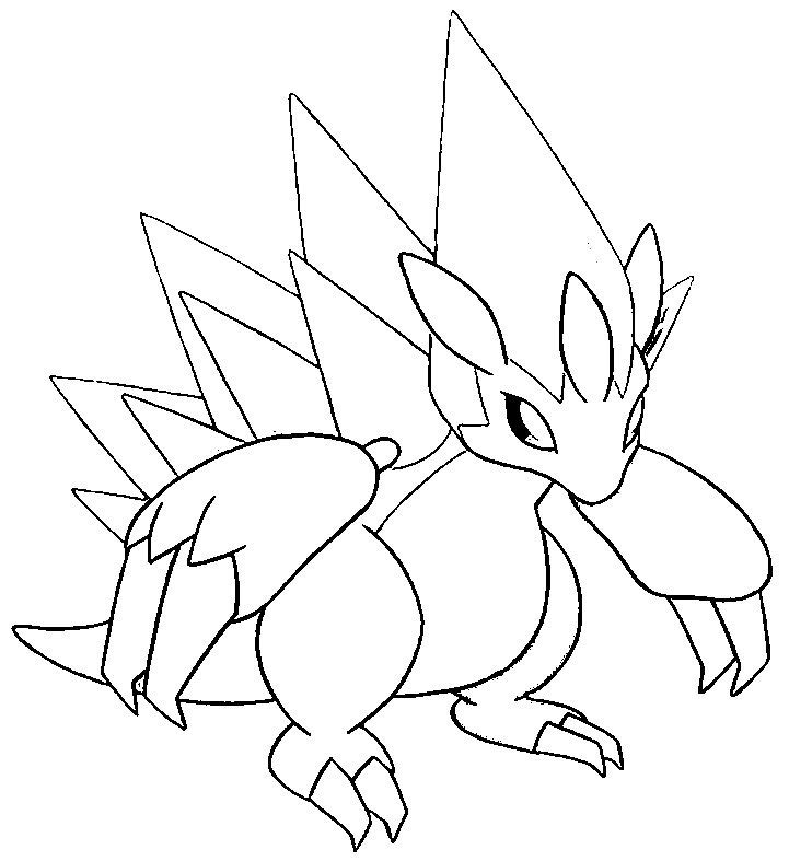 Sandslash Coloring Page